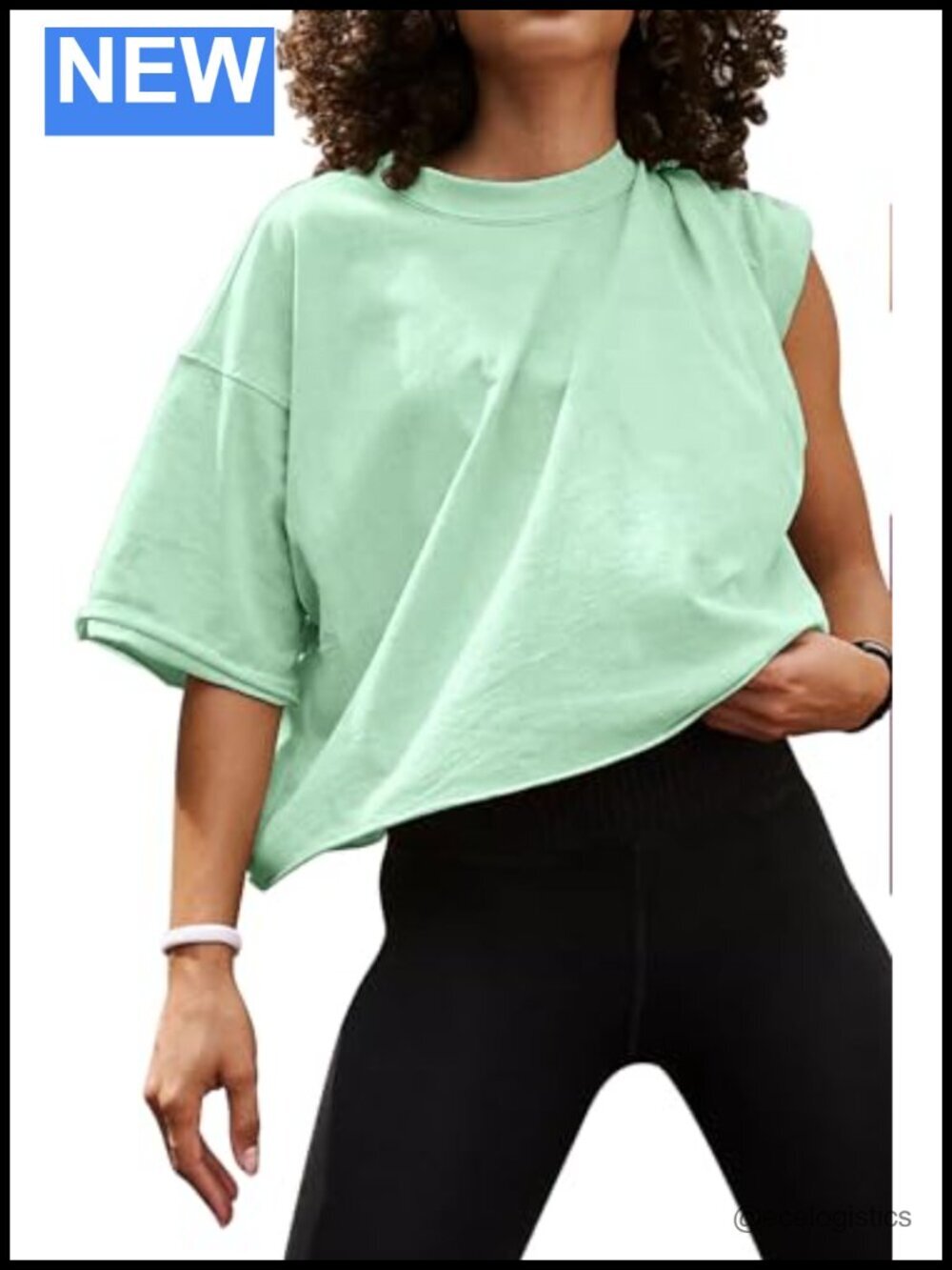 Oversize Drop Shoulder Boxy Crop Tee Yoga Running Top